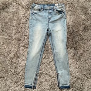 Free People High Waisted Skinny Ankle Zip Jeans